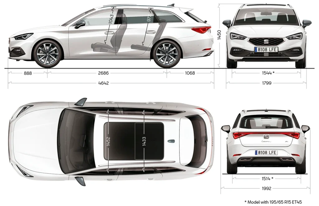 dimensiones seat leon Sportstourer